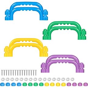 TOPNEW 4Pcs Kids Playground Safety Handles -Swing Set & Climbing Frame Hand Grips, Multi-Color Plastic Grab Bars for Outdoor Playhouse, Jungle Gym, Climbing Frame (Purple) in Kuwait