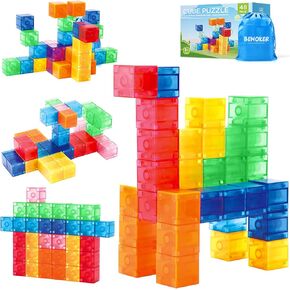 102PCS Ice Castle Magnetic Tiles, 3D Building Blocks STEM Educational Kids Toys for Pretend Play, 3 4 5 6 7 8 Year Old Birthday Gifts for Boys and Girls, Preschool Learning Toys for Birthday