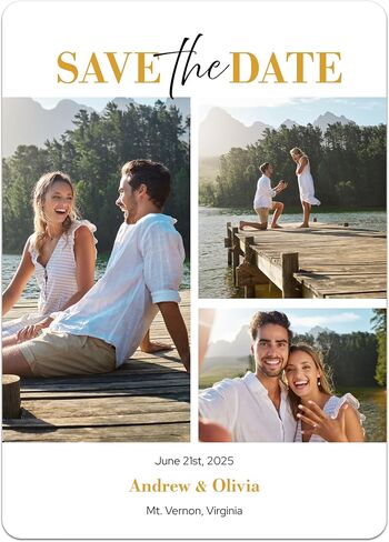 Personalized Save the Date Announcements - Custom Save the Date Cards for Weddings in Saudi Arabia