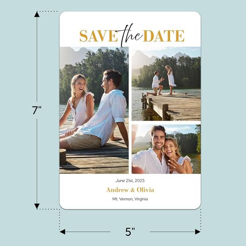 Personalized Save the Date Announcements - Custom Save the Date Cards for Weddings in Saudi Arabia