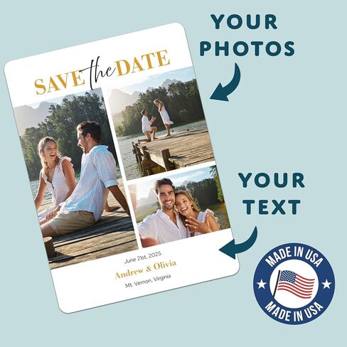 Personalized Save the Date Announcements - Custom Save the Date Cards for Weddings in Saudi Arabia