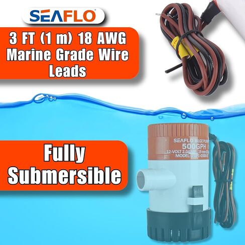 Seaflo 3700 GPH 12v قارب البحرية السباكة الكهربائية مضخات الآسن (3700gph 12v) in Kuwait