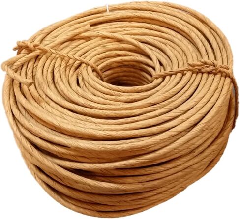 Fibre Rush Seating Kit with Full Color Instructions by Ed Hammond, 350' Coil of 5/32 Fiber Rush Kraft Brown, Plus a Peg and a Wedge (5/32 (350') in Saudi Arabia