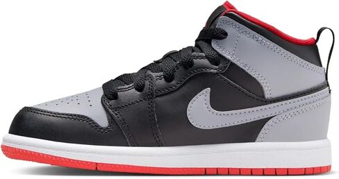 Nike Jordan 1 Mid SE Little Kids' Shoes (FJ3467-160, White/Dune Red/Sail/Lobster) Size 12 in Saudi Arabia