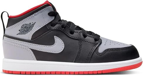 Nike Jordan 1 Mid SE Little Kids' Shoes (FJ3467-160, White/Dune Red/Sail/Lobster) Size 12 in Saudi Arabia