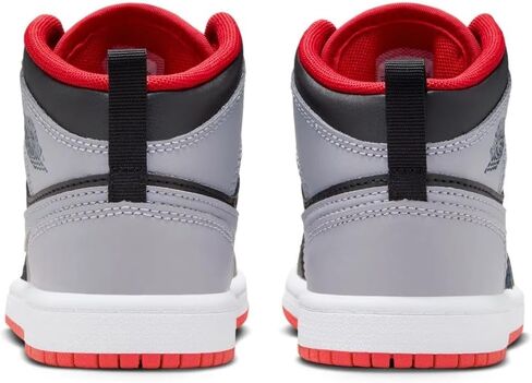 Nike Jordan 1 Mid SE Little Kids' Shoes (FJ3467-160, White/Dune Red/Sail/Lobster) Size 12 in Saudi Arabia