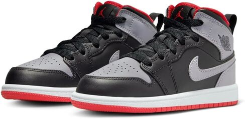 Nike Jordan 1 Mid SE Little Kids' Shoes (FJ3467-160, White/Dune Red/Sail/Lobster) Size 12 in Saudi Arabia