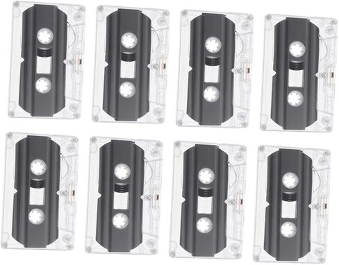 8pcs Clear Audio Cassette Tapes for Retro DIY Messages Hard Shell for Music Recording for Teaching Parties and Special Surprises in Saudi Arabia