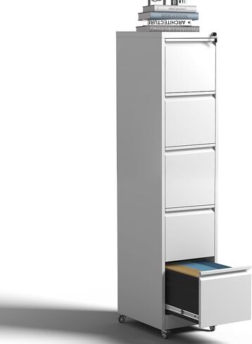 خزانة ملفات الهاتف المحمول ذات 4 دروع مع قفل وعجلات ، خزائن التقديم العمودية الطويلة ، خزانة تخزين الفولاذ المتداول للمكتب المنزلي ، تتطلب مجموعة (أسود) (أسود) in Kuwait