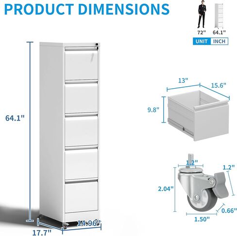 خزانة ملفات الهاتف المحمول ذات 4 دروع مع قفل وعجلات ، خزائن التقديم العمودية الطويلة ، خزانة تخزين الفولاذ المتداول للمكتب المنزلي ، تتطلب مجموعة (أسود) (أسود) in Kuwait