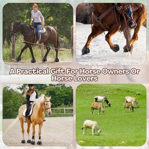1 Pair Black Horse Bell Boots Protect, Double Lock Horse Care Boots, Rubber Horse Boot No-Rub Bell Boots for Horses Quick Wrap Hook & Loop for Shield Turnout Against Hoof Impact Trauma in Saudi Arabia