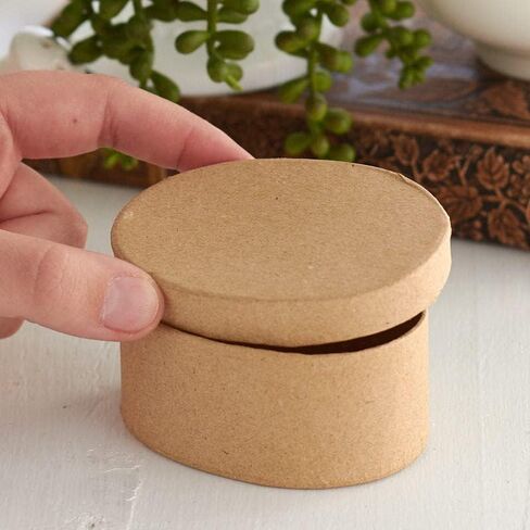 Factory Direct Craft Paper Mache Assorted Box - (24 Pcs) Papier Mache Boxes with Lids - Unfinished Premade Assorted Craft Box to Paint, Decoupage, and Decorate - Boxes for Jewelry, Crafts, and More in Saudi Arabia