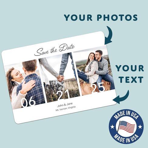 Personalized Save the Date Announcements - Custom Save the Date Cards for Weddings in Saudi Arabia