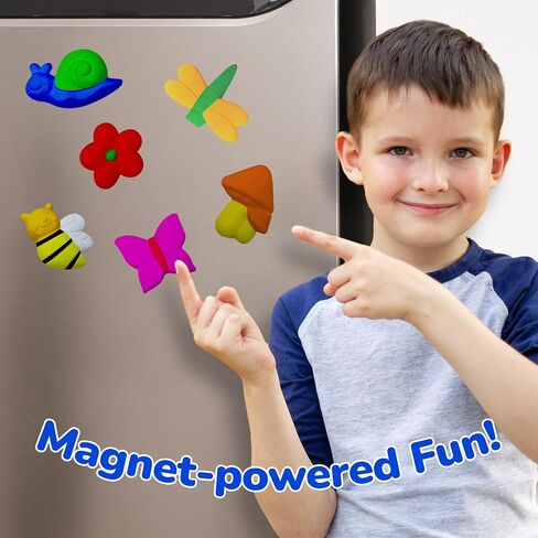 ArtCreativity Insect Plaster Painting Kit for Kids - 6 Garden-Inspired Plaster Figurines, 2 Paint Sets, 2 Brushes, and 6 Circle Magnets for Display - 8 Different Paint Colors - Kids Painting Set in Kuwait