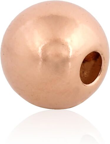 Rose Gold Filled 4mm Seamless Round Beads, Sold in Packs (50 Pieces) Classic Plain Bead for Jewelry Making, Round Beads for Necklace Bracelet, Available in Different Sizes, Jewelry Findings in Kuwait