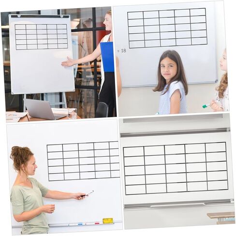 10pcs شريط الرسم البياني للوحة البيضاء المحو الجافة شريط حافة لخطوط وضع علامات خفيفة الوزن لتنظيم الأوراق والإرشادات الفصول الدراسية والمكاتب in Kuwait