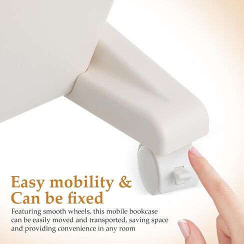 Vosarea Mobile Bookshelf Wheels Three Rolling Bookcase for Office Classroom and Home Storage Design in Kuwait