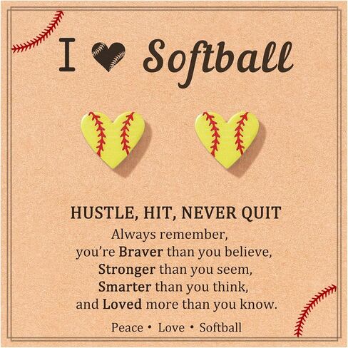 Softball Soccer Earrings Gifts for Girls Women Softball Stuff in Saudi Arabia