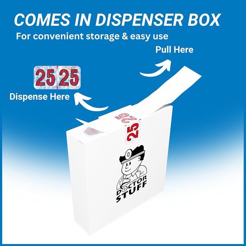 2025 Year Labels, Doctor Stuff 2025 Chart Stickers, Holographic Silver Colored, USA Made Year Labels for End Tab File Folders, Holo Series, 500 Labels per Roll, 1 Roll, 3/4" x 1-1/2" in Kuwait