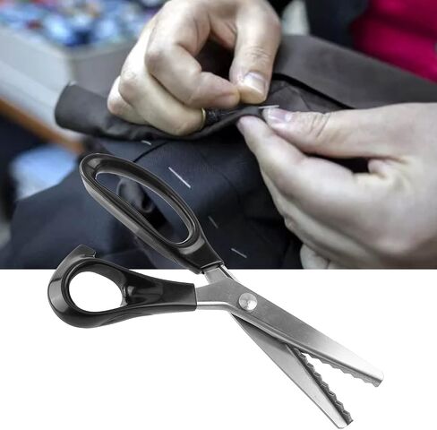 2PCS Pinking Shears, 3/4/5/7mm Zigzag Scissors Triangle Edge Fabric Scissors Stainless Steel Dressmaking Sewing Scissors for Fabric Craft (7mm) in Saudi Arabia