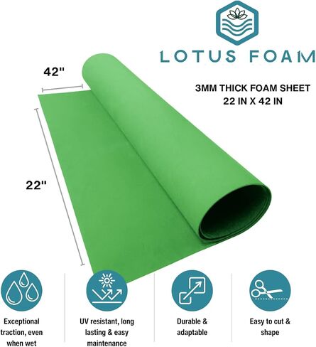 LotusFoam Large 3mm EVA Foam Sheet - 22"x 42" High Density Foam 130 kg/m3 for Cosplay, Costumes, Crafts, Flooring, Outdoor Use - 35 Colors (Pecan) in Saudi Arabia