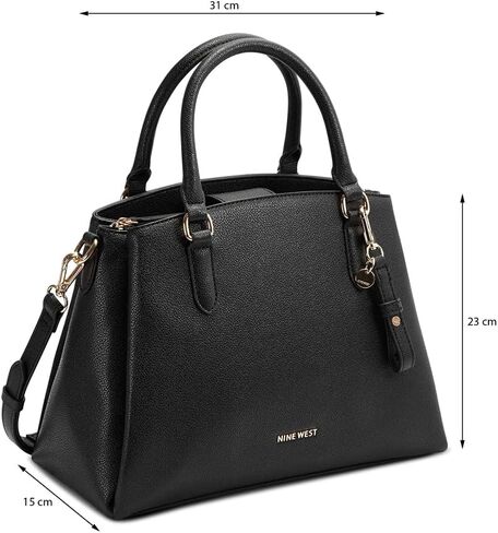 Nine West Tansy Jet Set Satchel, Floral Logo Milk in Kuwait