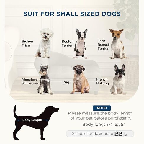 أريكة Pawhut Pet ، أريكة الكلب ، سرير أليف مرتفعة للكلاب الصغيرة ، مع تخزين خفي ، وسادة معنقدة ناعمة ، رمادي in Kuwait