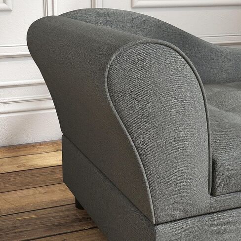 أريكة Pawhut Pet ، أريكة الكلب ، سرير أليف مرتفعة للكلاب الصغيرة ، مع تخزين خفي ، وسادة معنقدة ناعمة ، رمادي in Kuwait