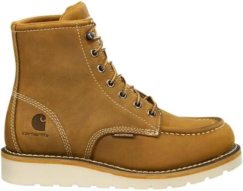 Carhartt Women's Wedge 6" Waterproof Steel Toe FW6225-W Ankle Boot, Light Brown Oil Tanned, 7.5 Wide in Saudi Arabia