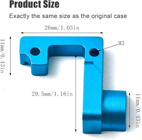 TT02 Open-Ended Gearbox Aluminum Alloy Spur Gear Covers, Metal Gear Box Housing Gear Mount, High-Performance CNC-Machined Motor Gear Case, Main Gear Cover Upgrade Part for Tamiya 1/10 TT-02 RC Car in Kuwait