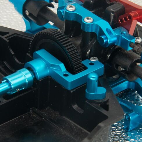 TT02 Open-Ended Gearbox Aluminum Alloy Spur Gear Covers, Metal Gear Box Housing Gear Mount, High-Performance CNC-Machined Motor Gear Case, Main Gear Cover Upgrade Part for Tamiya 1/10 TT-02 RC Car in Kuwait