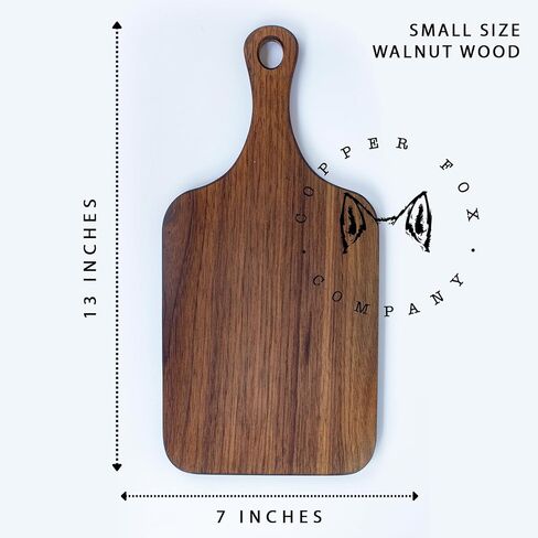 هدية زفاف تقطع مخصصة للزوجين | هدية مخصصة Housewarming لعام 2024 مصنوعة من Walnut Wood مع مقبض | استخدم كوحة charcuterie (متوسطة ، Walnut Wood) in Kuwait