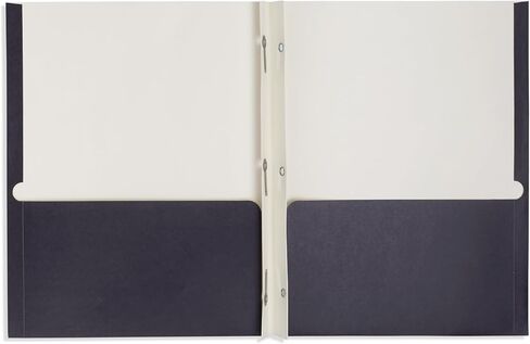 Navy Blue Folders with Prongs, Navy Blue Two Pocket Folders with Prongs, 3 Brad Folder, Paper, 50 Pack in Saudi Arabia