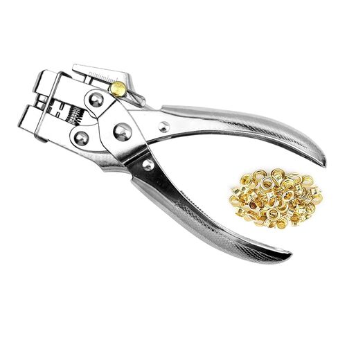 Lan-He Eyelet Hole Punch Pliers Eyelet Tool, 3/16 in Grommet Pliers Kit Eyelets Kits with 400PCS Multicolor Grommets Shoe Eyelets Grommet Sets for Leather Fabric Belt Clothes Decorative Repair in Kuwait
