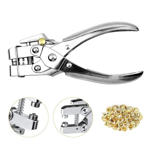 Lan-He Eyelet Hole Punch Pliers Eyelet Tool, 3/16 in Grommet Pliers Kit Eyelets Kits with 400PCS Multicolor Grommets Shoe Eyelets Grommet Sets for Leather Fabric Belt Clothes Decorative Repair in Kuwait
