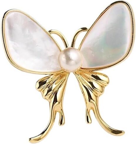 Corsage elegant simple butterfly pearl pin in Saudi Arabia