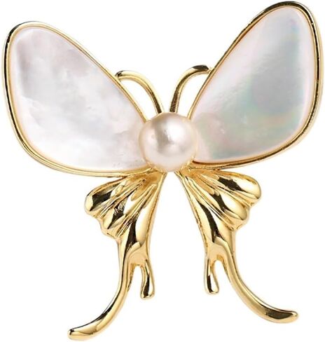 Corsage elegant simple butterfly pearl pin in Saudi Arabia