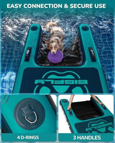 Inflatable Water Ramp for Dogs Pup Plank Dog Float, Large Dog Pool Float Up to 320 Pounds, Puncture-Resistant Surface in Saudi Arabia