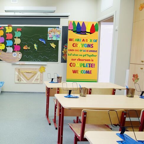 Composition Notebook for Back to School Classroom Decor First Day of School Door Cover Welcome Banner for Back to School Composition Notebook Wall Door Decor Porch Sign for Classroom in Kuwait