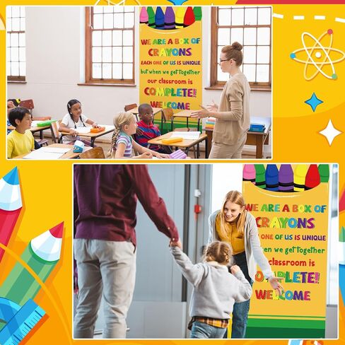 Composition Notebook for Back to School Classroom Decor First Day of School Door Cover Welcome Banner for Back to School Composition Notebook Wall Door Decor Porch Sign for Classroom in Kuwait