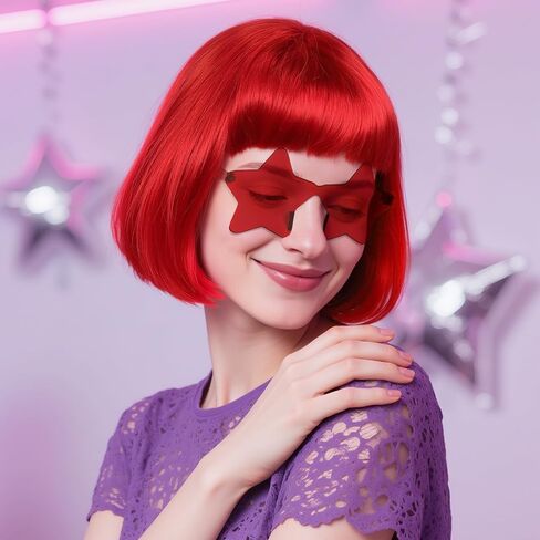 BESTBEL+Glasses+Hair Cap Sadness Wig Short Blue Wig for Women Short Bob Wig Blue Anime Wig for Halloween Cosplay Womens Cosplay Outfit Wig Synthetic Wig for Costume Party in Saudi Arabia