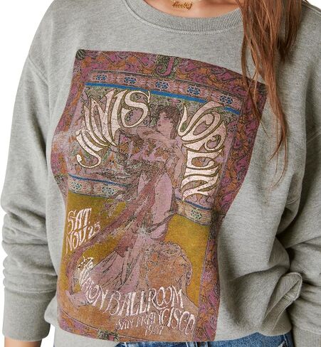 Lucky Brand Women's Janis Joplin Poster Pullover in Saudi Arabia