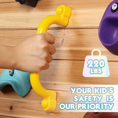 TOPNEW 4Pcs Kids Playground Safety Handles -Swing Set & Climbing Frame Hand Grips, Multi-Color Plastic Grab Bars for Outdoor Playhouse, Jungle Gym, Climbing Frame (Purple) in Kuwait