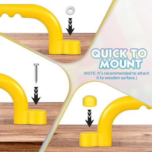 TOPNEW 4Pcs Kids Playground Safety Handles -Swing Set & Climbing Frame Hand Grips, Multi-Color Plastic Grab Bars for Outdoor Playhouse, Jungle Gym, Climbing Frame (Purple) in Kuwait