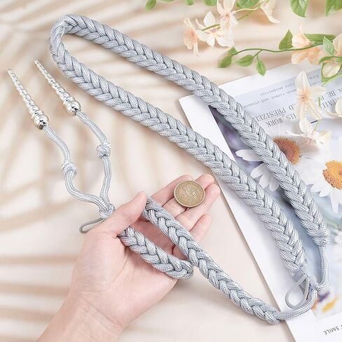 MAYJOYDIY Golden Shoulder Wire Cord Army Shoulder Aiguillette Cord Gold Military Honor Cord Traditional Braided Shoulder Badge with 2 Tips for Uniform Cosplay Costume DIY Clothes Decoration in Saudi Arabia