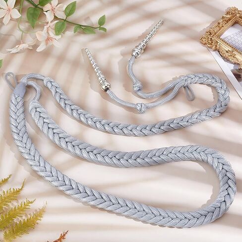 MAYJOYDIY Golden Shoulder Wire Cord Army Shoulder Aiguillette Cord Gold Military Honor Cord Traditional Braided Shoulder Badge with 2 Tips for Uniform Cosplay Costume DIY Clothes Decoration in Saudi Arabia