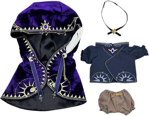 niannyyhouse 10cm 20cm Plush Doll Clothes Magic Cape Robe Belt Doll Dressup (Purple, 20cm) in Saudi Arabia