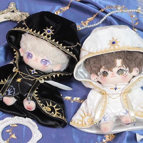 niannyyhouse 10cm 20cm Plush Doll Clothes Magic Cape Robe Belt Doll Dressup (Purple, 20cm) in Saudi Arabia