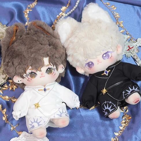 niannyyhouse 10cm 20cm Plush Doll Clothes Magic Cape Robe Belt Doll Dressup (Purple, 20cm) in Saudi Arabia