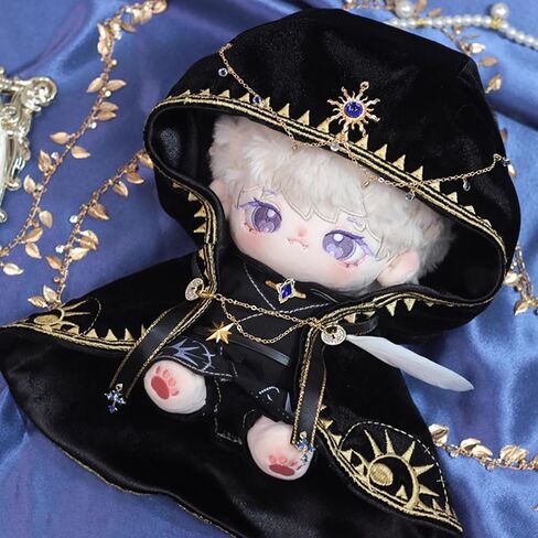 niannyyhouse 10cm 20cm Plush Doll Clothes Magic Cape Robe Belt Doll Dressup (Purple, 20cm) in Saudi Arabia
